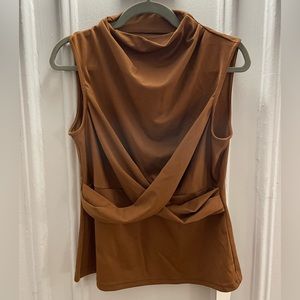Brown Motf Tank Top Blouse